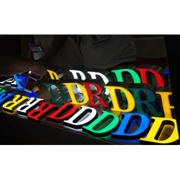 Letras de alfabeto de plástico personalizado 3D LED sinal